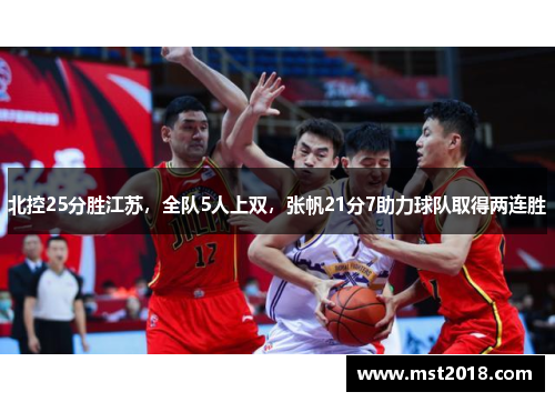 北控25分胜江苏，全队5人上双，张帆21分7助力球队取得两连胜